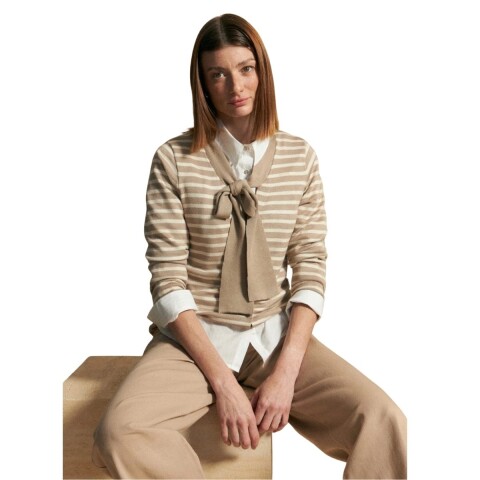 CARDIGAN MANDARINE S-XXL BEIGE OSCU