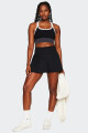 Falda Fabletics Plisada Hot Shot Ultra Mini Negro