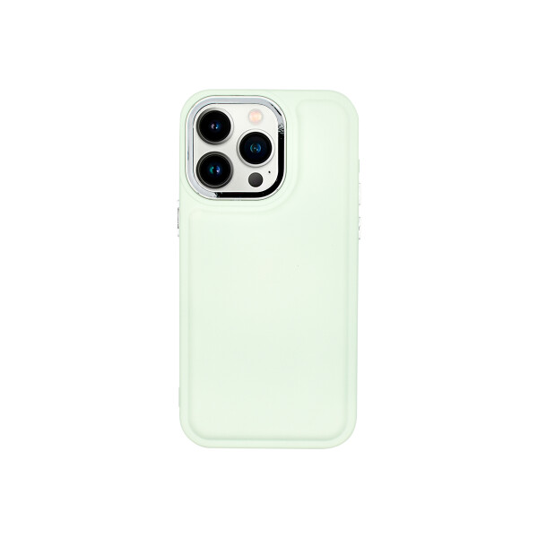 Protector iPhone 13 Pro con relieve color verde pastel Protector Iphone 13 Pro Con Relieve Color Verde Pastel