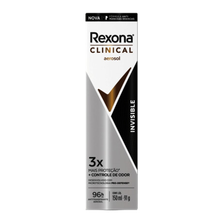 Desodorante en Aerosol Rexona Clinical Invisible 150ml Desodorante en Aerosol Rexona Clinical Invisible 150ml