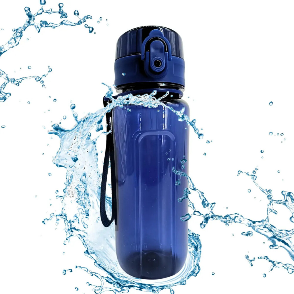 Botella SPORT con correa 650ml Azul