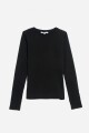 Remera cuello redondo NEGRO
