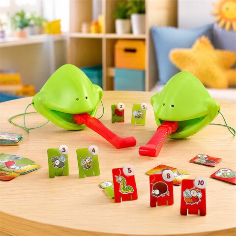 Juego Lengua de Rana X2 Captura Insectos con Cartas Verde