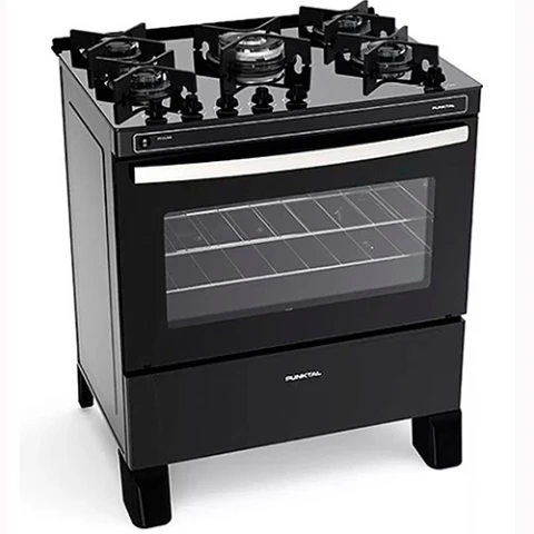 COCINA PUNKTAL PK-GL5B AGILE GLASS 5H Mes.Viidrio Negra Sin color