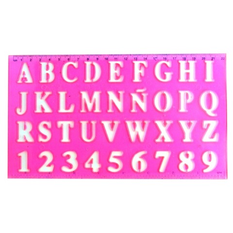 OUTLET Regla letras y números 22 cm Outlet Regla Letras Y Números 22 Cm