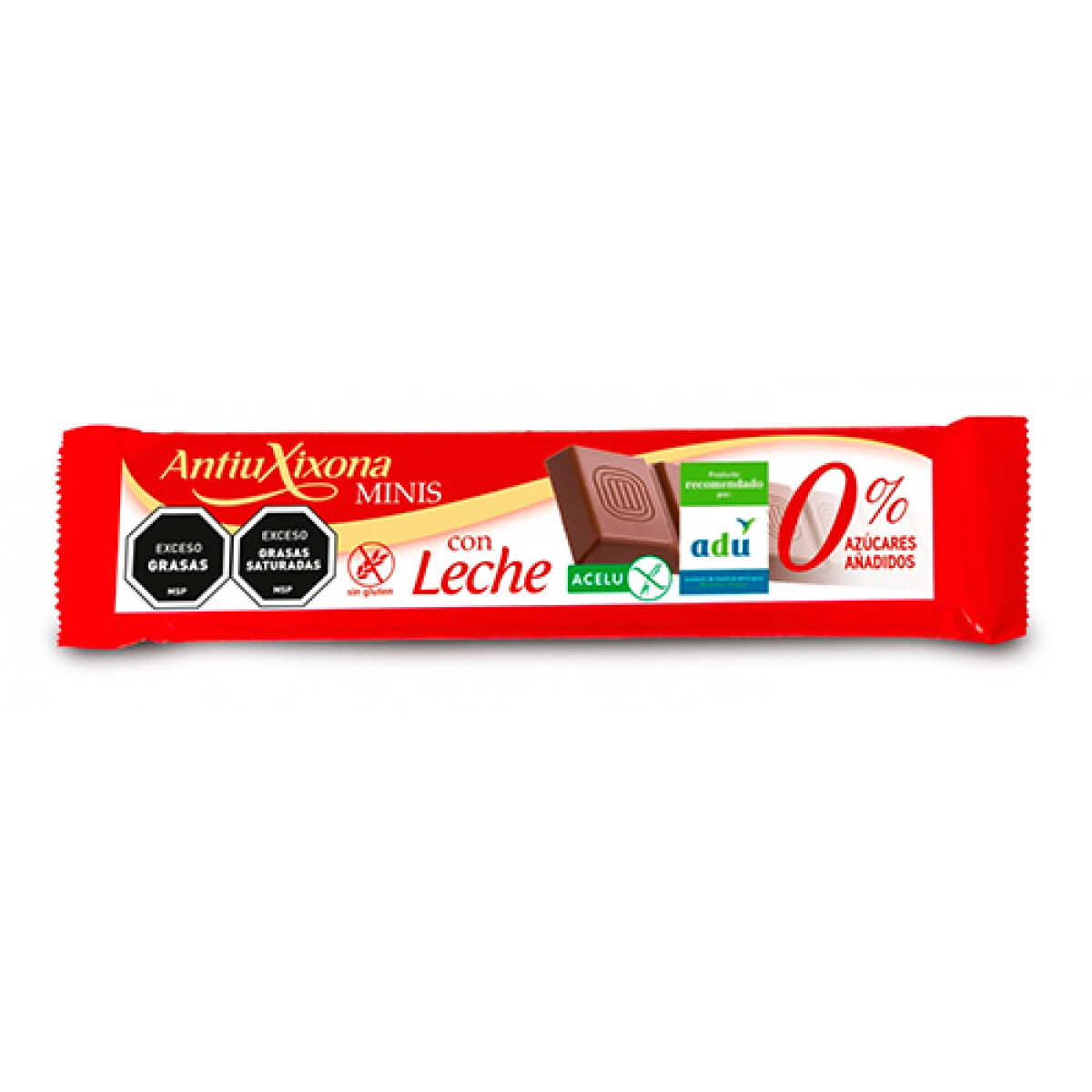 Tableta de Chocolate Antiu Mini con Leche sin Azúcar 25G - 001 