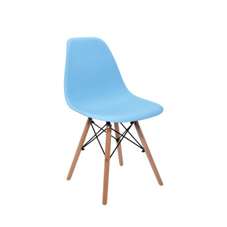 Silla Eames de colores y patas de madera Liso