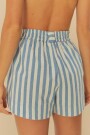 SHORT RAYADO Azul