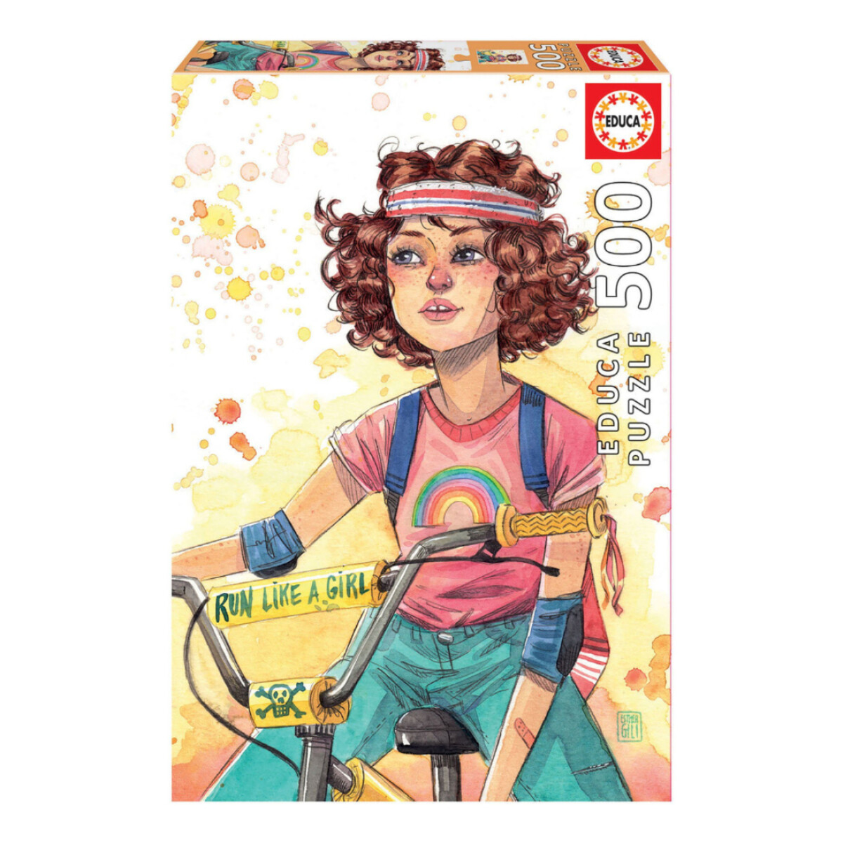 Puzzle Rompecabeza Educa Chica Bici Esther Gili 500 Piezas 