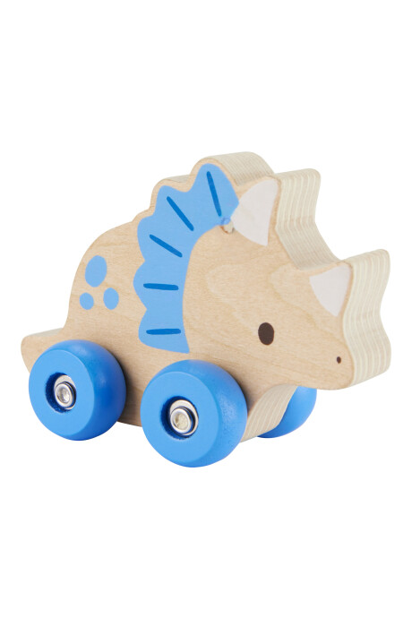 Triceratops de arrastre en madera Sin color