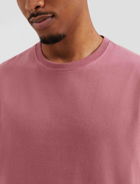 CAMISETA BÁSICA MANGA CORTA ROSA