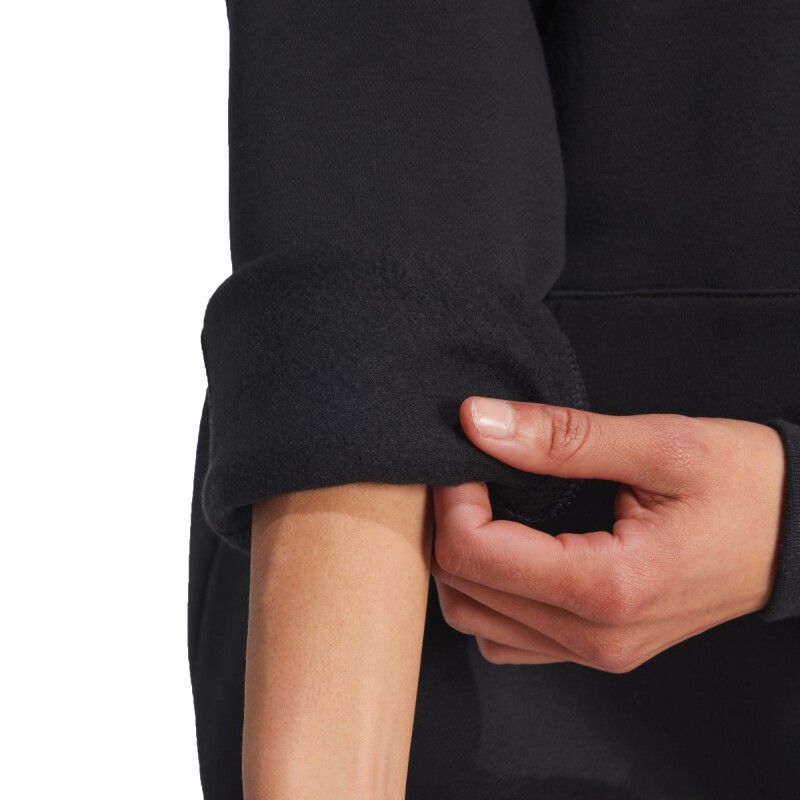 Abrigo Essentials Oversized Fleece de Mujer Negro