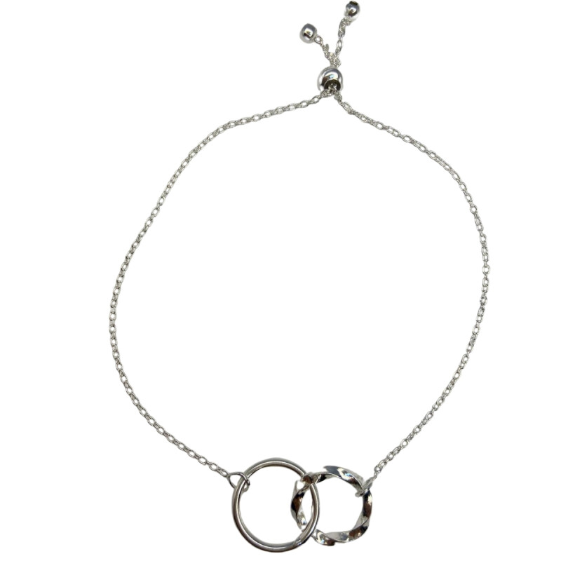 PULSERA DE PLATA CON CIRCULOS L5dp-646-x3