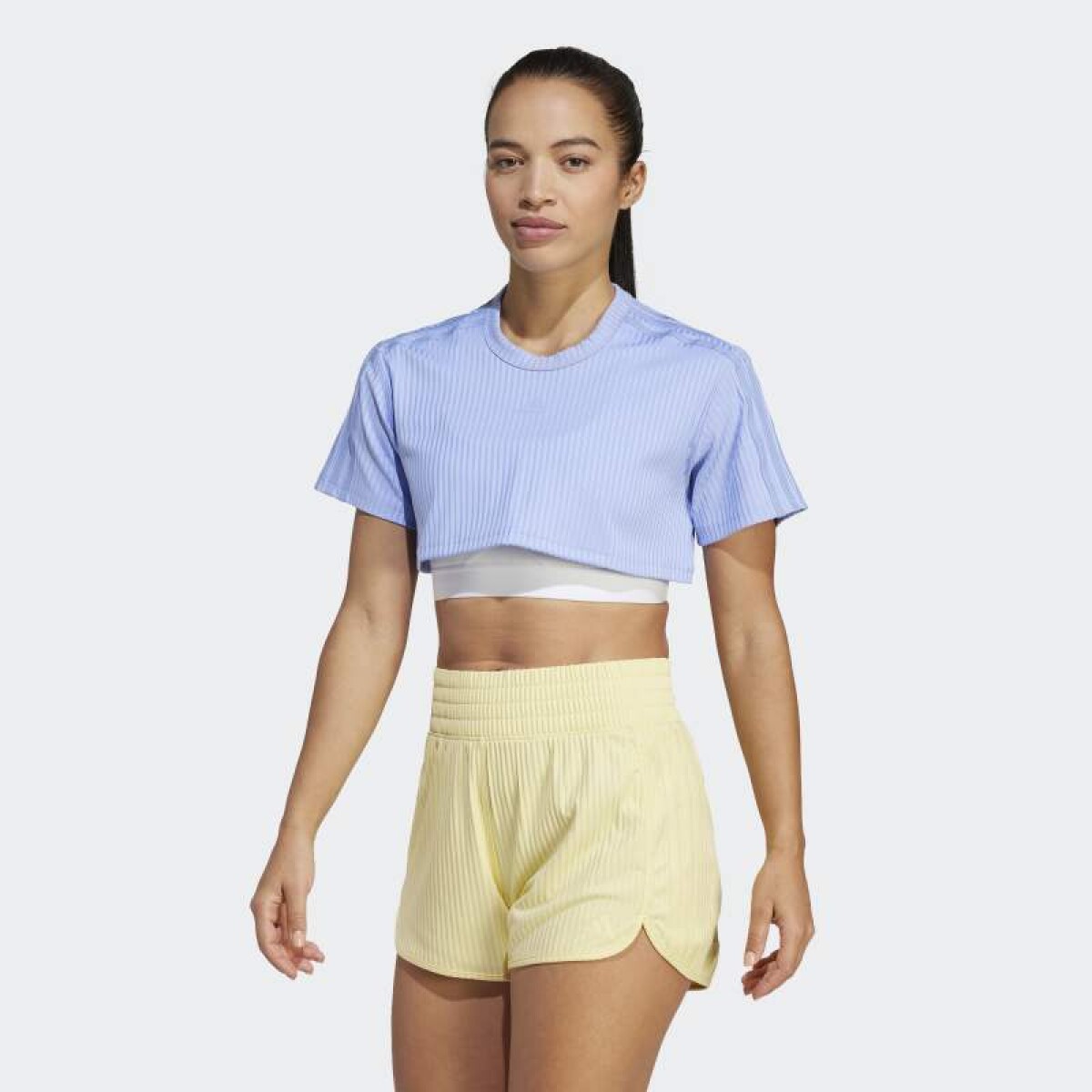 Remera Adidas Rib 3 Rayas - Azul 