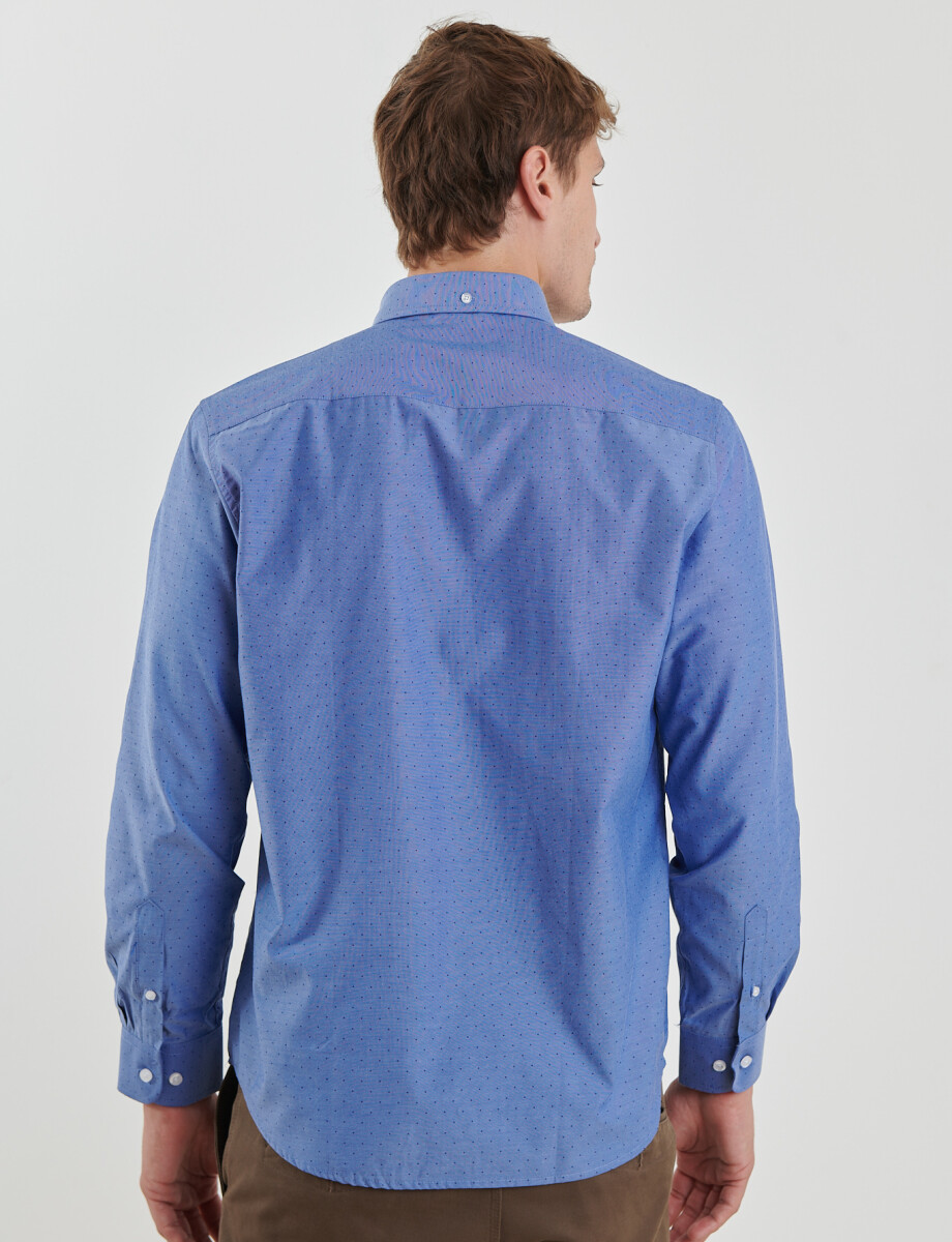012593 CAMISA HARRINGTON LABEL Azul