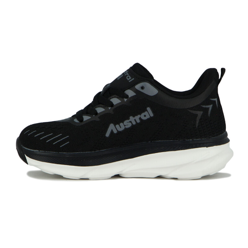 Austral Champion Kid D Teen Running - Negro/Blanco Negro-Blanco