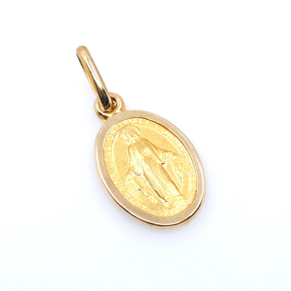 Medalla oro 18k Milagrosa 12mm x 8mm Medalla oro 18k Milagrosa 12mm x 8mm