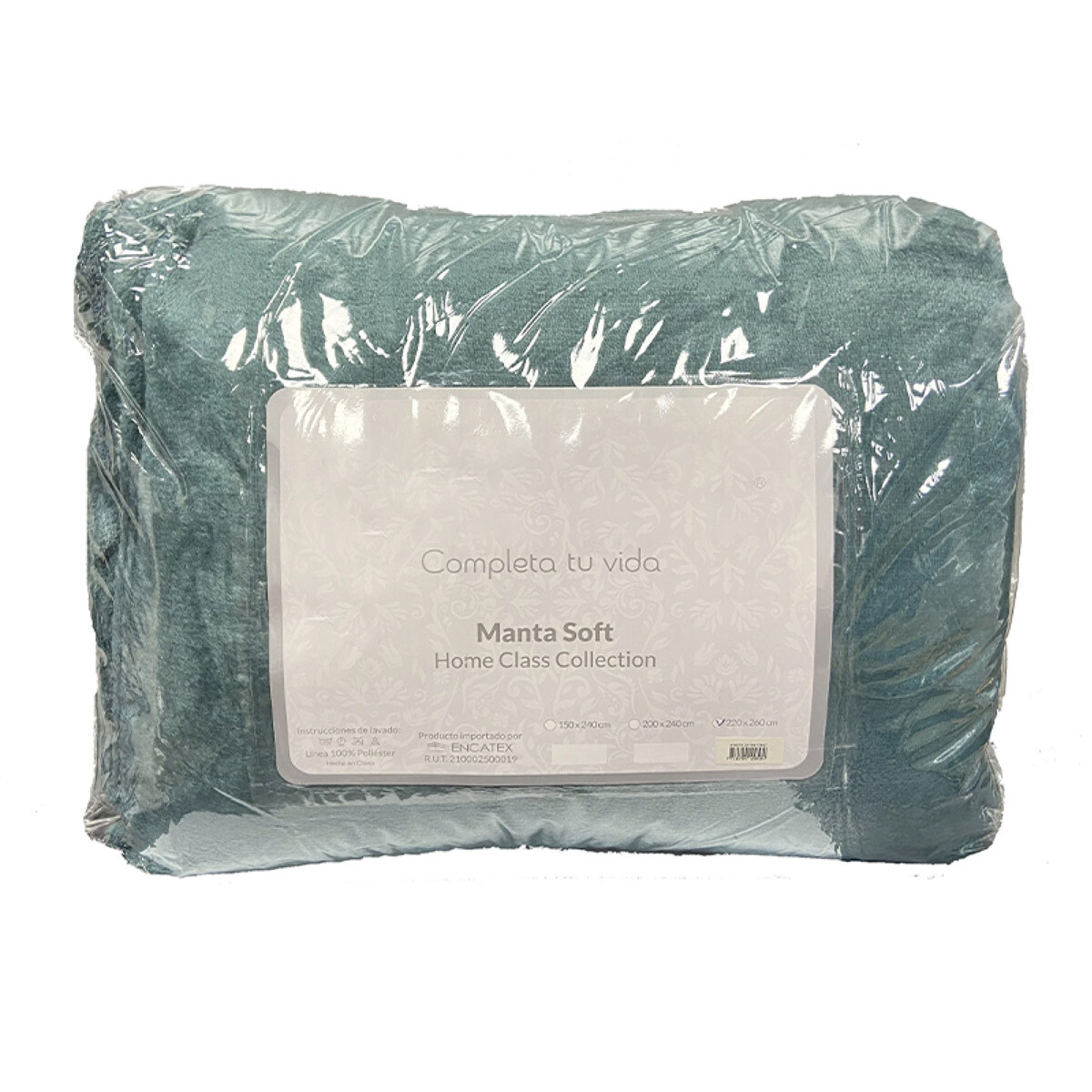 Frazada Flannel King Size Home Class 240 x 260 cm - PETROLEO 