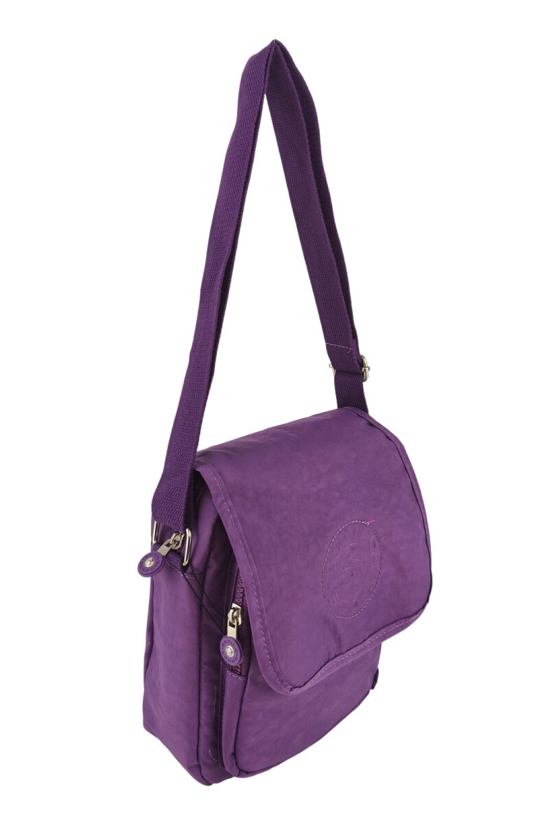 Morral Cruzado (Bandolera) en Tafeta Amasada Violeta