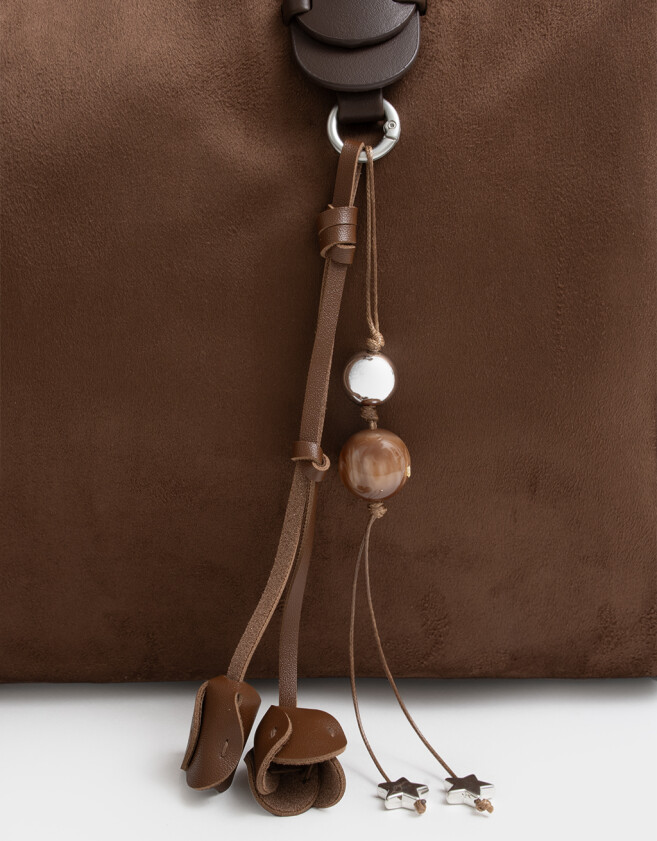 Shopper Cartera Shopper Suede Chocolate - Marron Chocolate