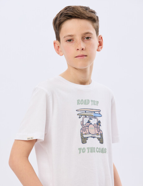 REMERA ESTAMPADA DE ALGODÓN Blanco