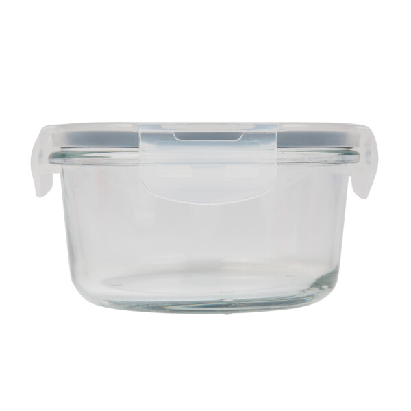 POTE VIDRIO REDONDO 0,42 LT HERMETICO TRANSPARENTE
