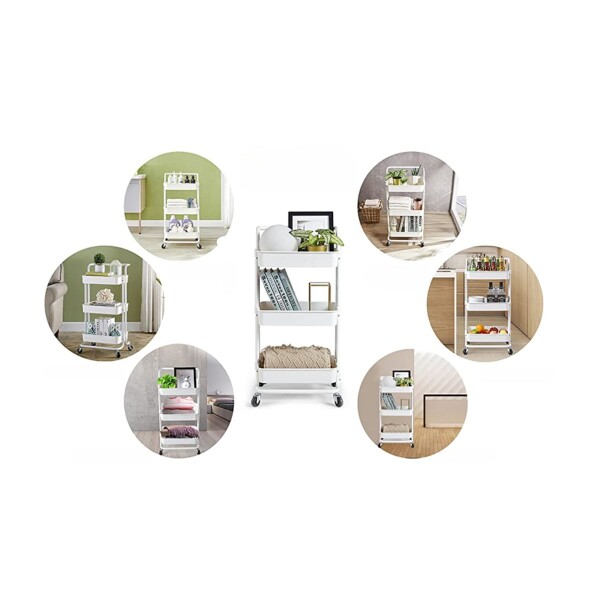 Carrito Organizador Cocina 3 Estantes Carro Con Ruedas Almacenamiento Imback Color Blanco Carrito Organizador Cocina 3 Estantes Carro Con Ruedas Almacenamiento Imback Color Blanco