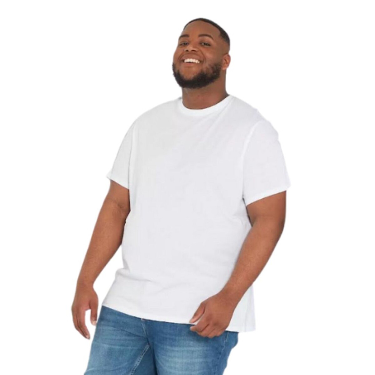 Camiseta Básica Plus Talles Especiales - blanco 