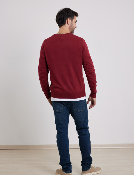 470418 SWEATER HARRY Rojo Oscuro