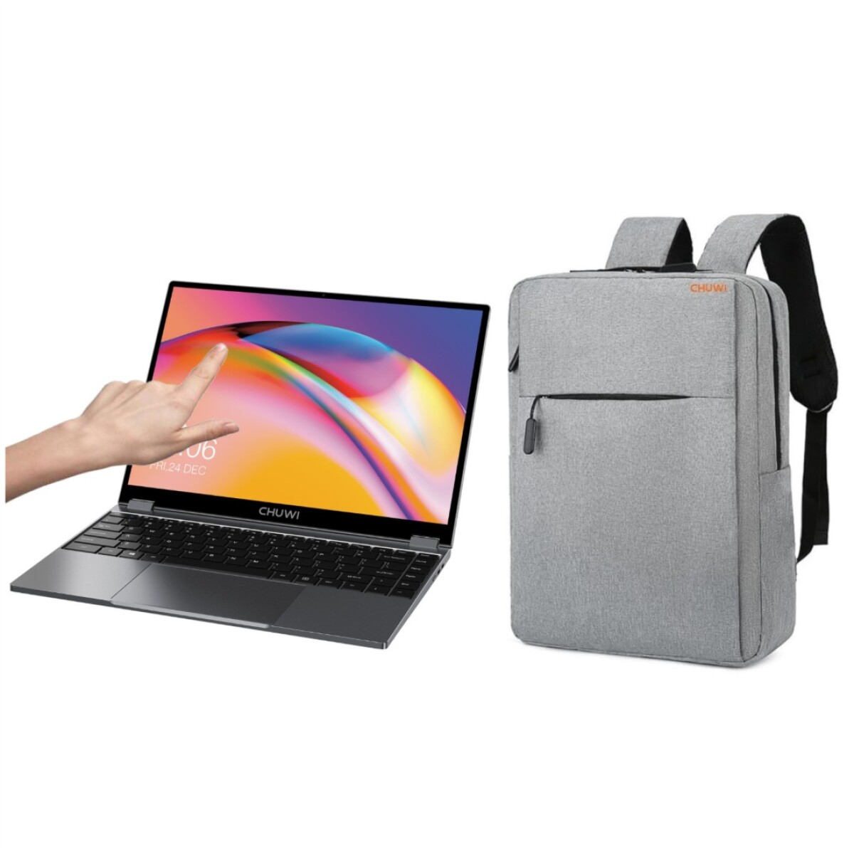 Notebook Convertible Chuwi Quadcore + Mochila Gris 