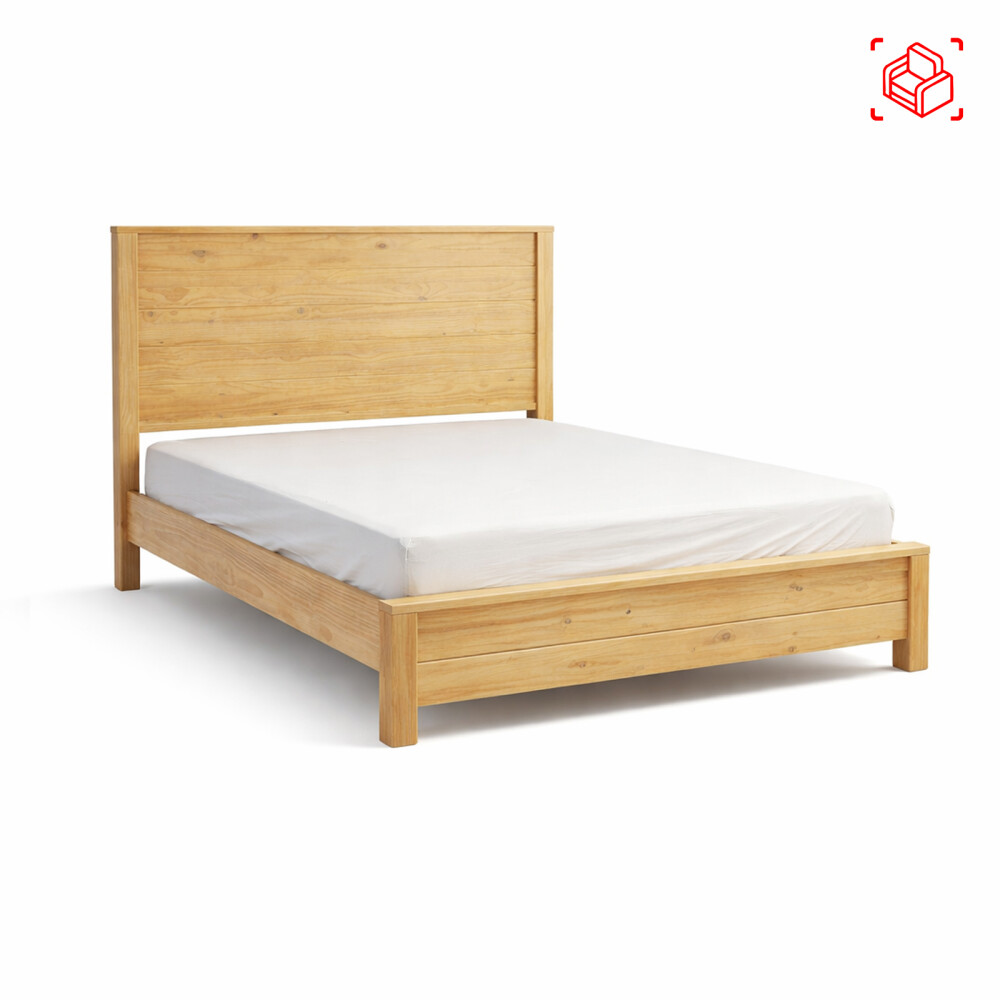 CAMA KING MADERA NATURAL-BEIGE MONTAUK