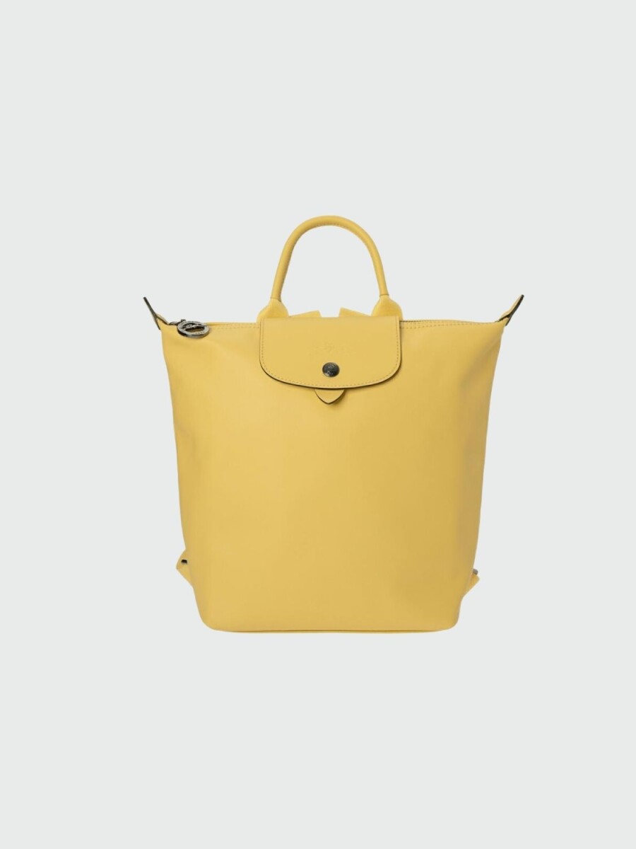 Longchamp -Mochila de cuero, le Pliage Xtra - Amarillo Pastel 
