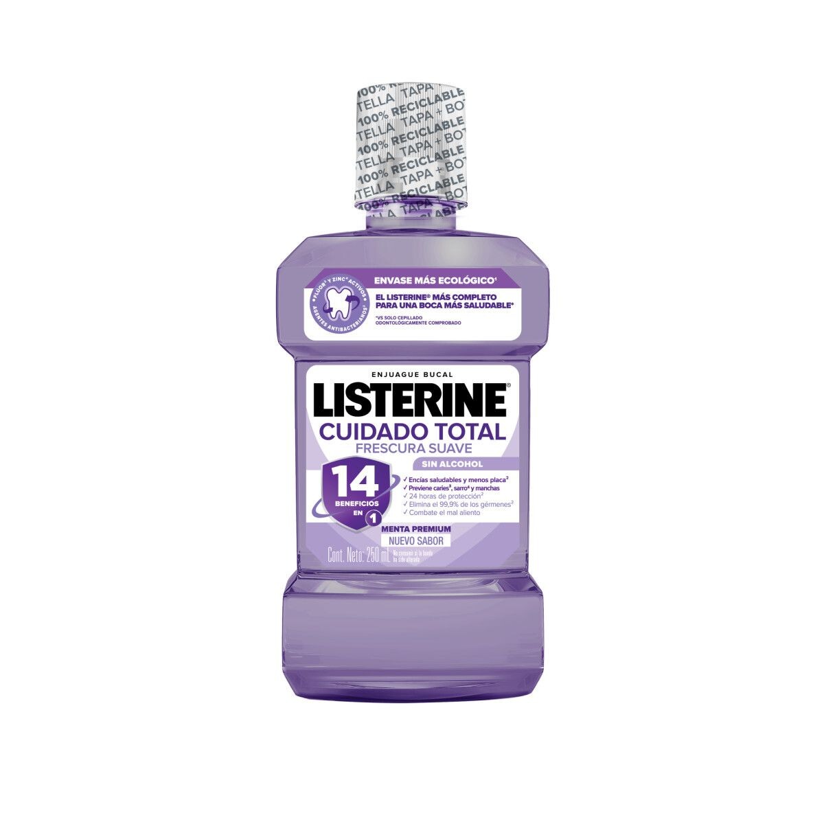 LISTERINE CUIDADO TOTAL ENJ ZERO 250 ML. 