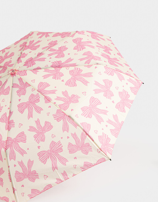 Paraguas Cortos Paraguas Corto Estampado - Blanco Crema