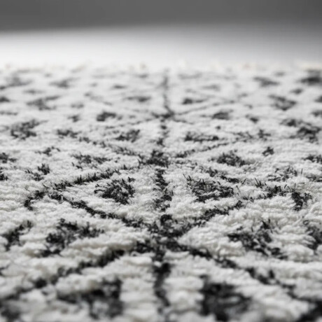 Alfombra Triángulos Tribal Decorativa Étnica Moderna Blanco