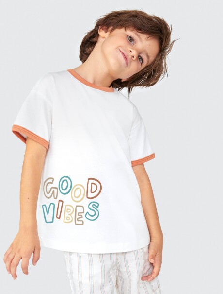 CAMISETA INFANTIL CON ESTAMPA BEIGE