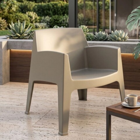 SILLA DE EXTERIOR MASTER - MARRON ROBLES Silla De Exterior Master - Marron Robles