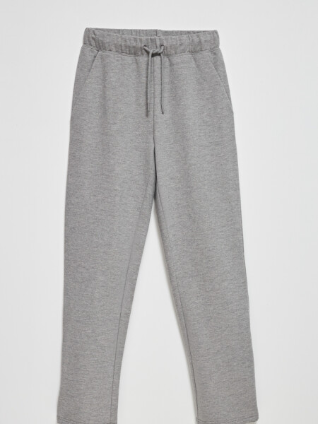 Pantalón deportivo recto Gris Melange