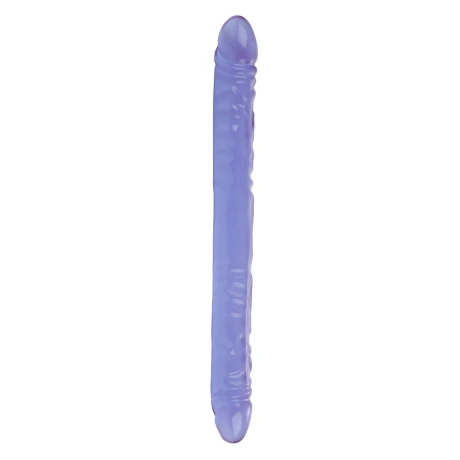 Doble Dildo Veined Reflective Gel Violeta Doble Dildo Veined Reflective Gel Violeta