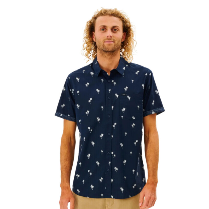 Camisa Rip Curl Paradise Palms - Azul Camisa Rip Curl Paradise Palms - Azul