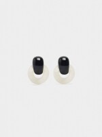 Pendientes Redondos De Efecto Piedra multicolor