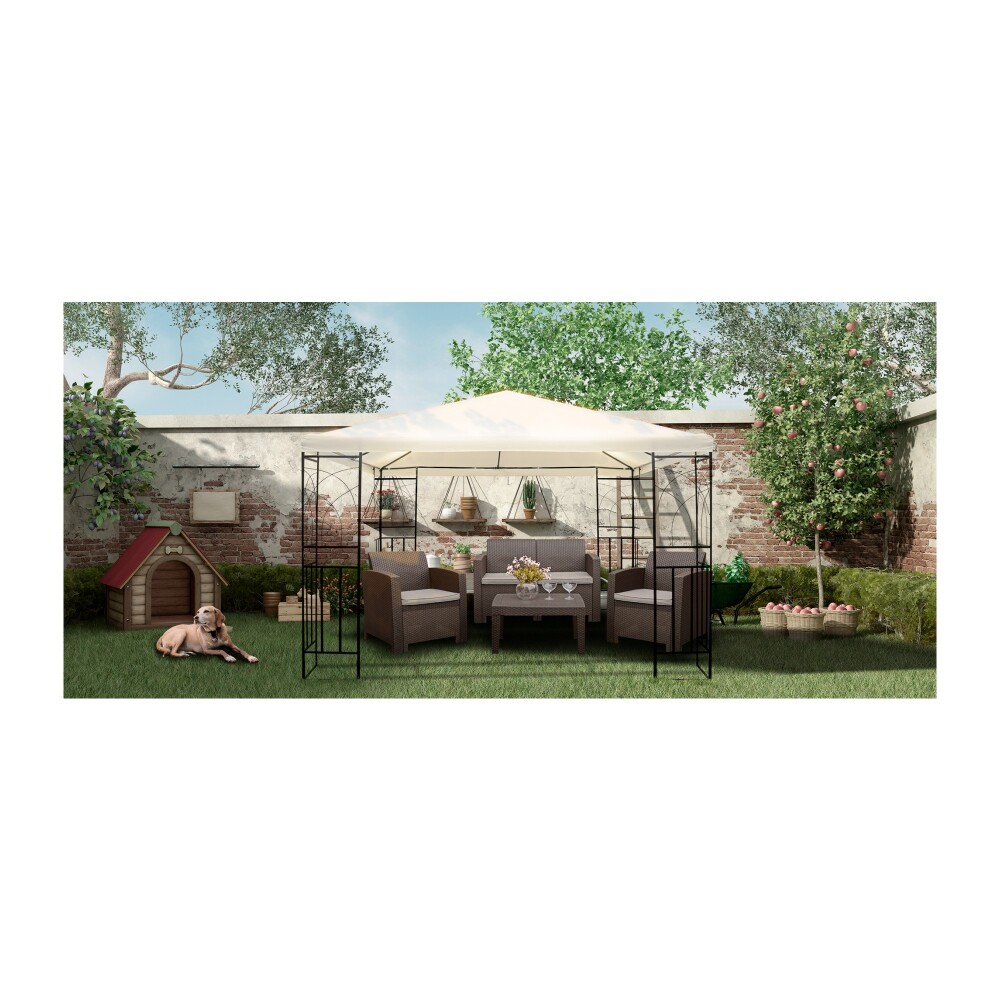 GAZEBO NATURAL/BEIGE ACERO Y POLIESTER TP078