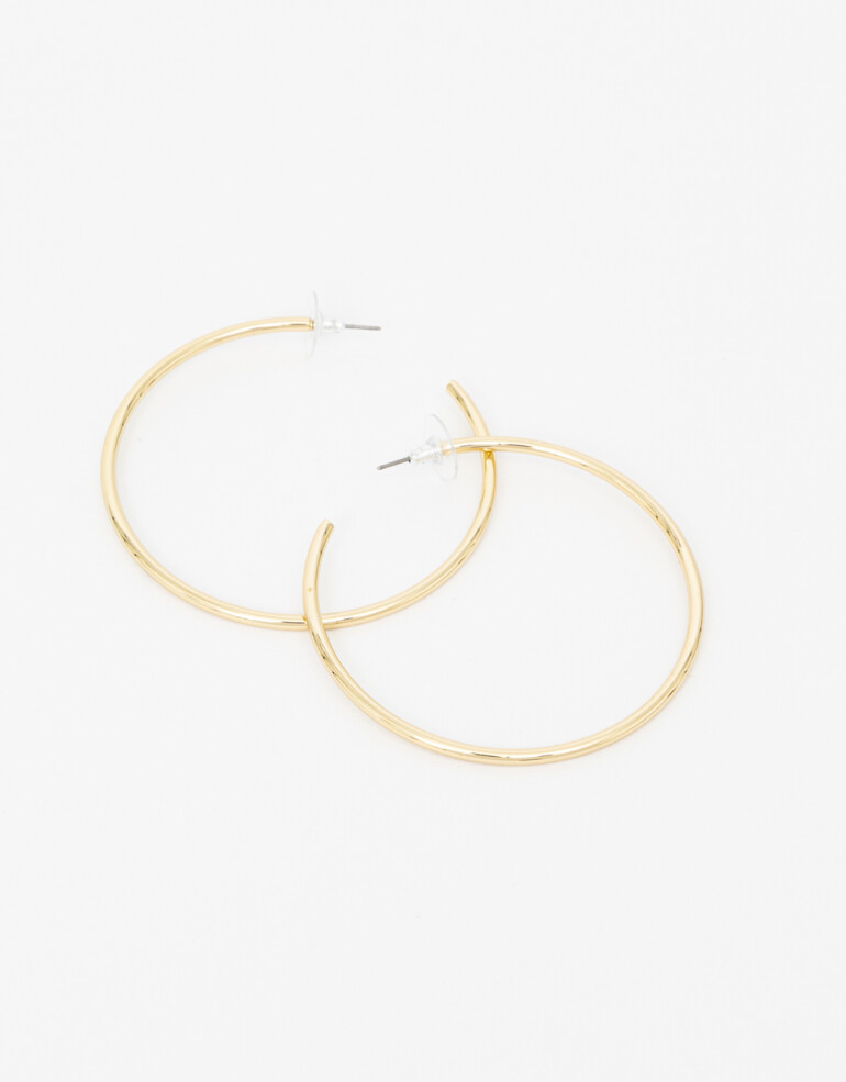 Aros Argollas Metal Aros Argollas Metal Delgado - Dorado
