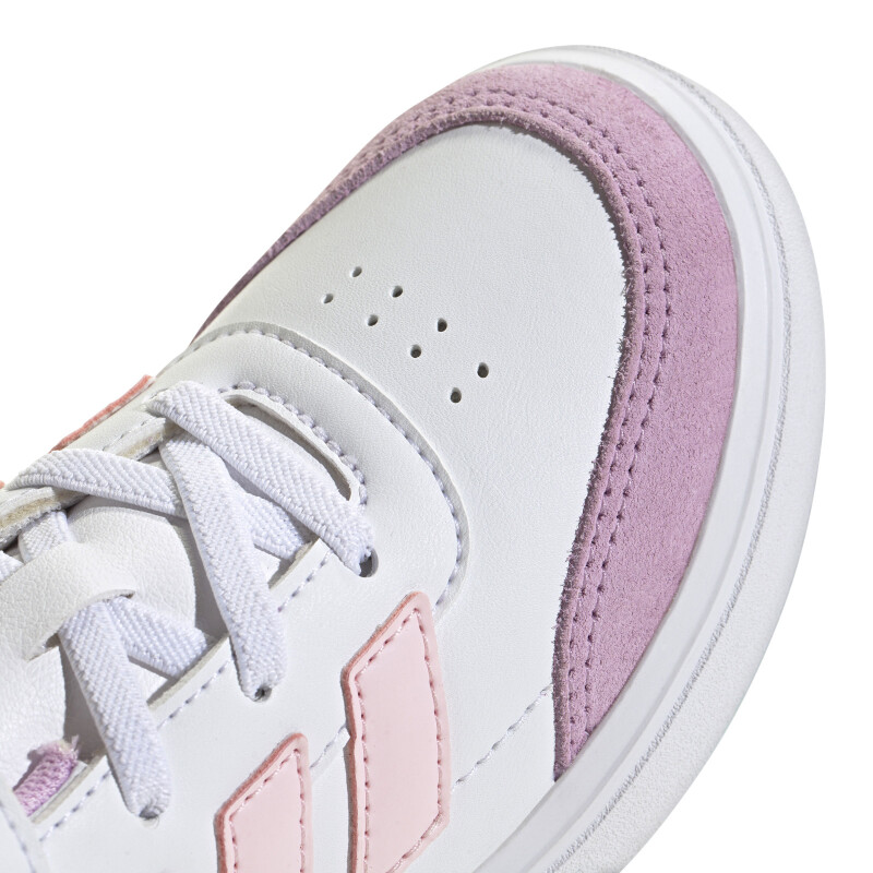 Championes de Niños Adidas Court Block Blanco - Rosado - Lila