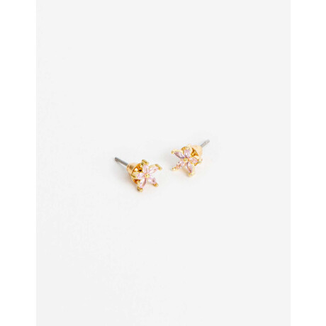 Aros Pasantes Cubic zirconia Dorado