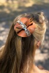 Round Leather Headpiece Camel