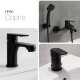 JUEGO DE GRIFERIA MONOCOMANDO NEGRO MATE CAPRIE NEGRO