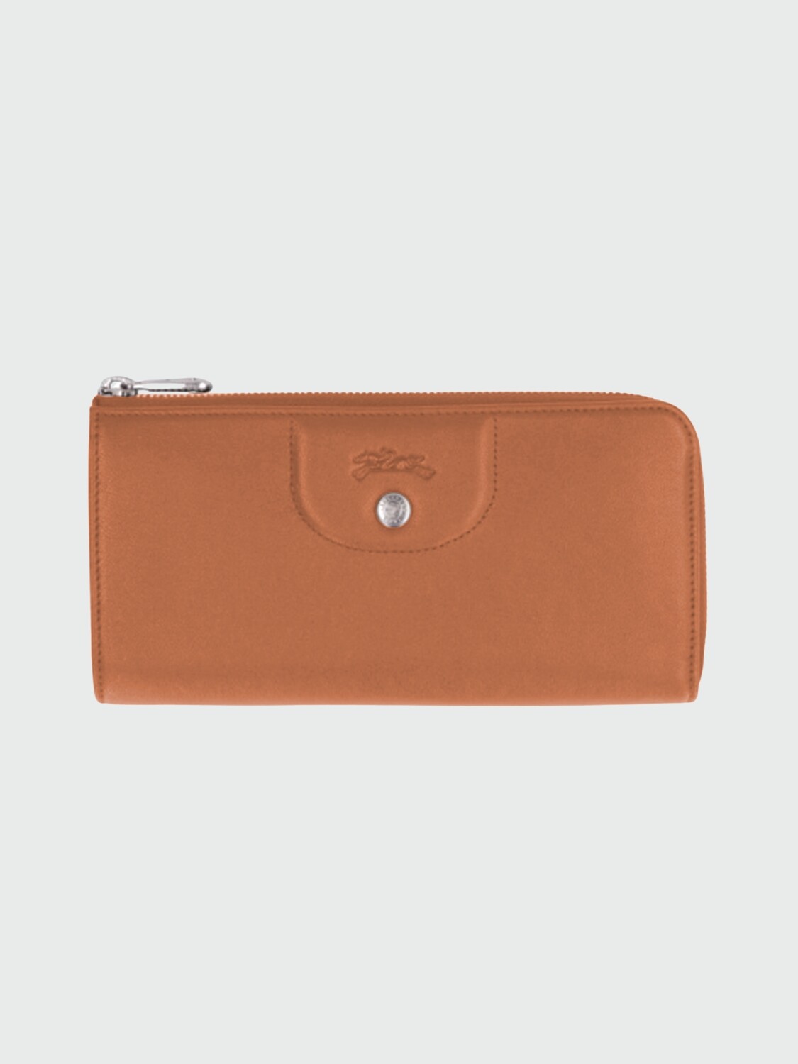 Longchamp -Billetera clásica de cuero Le pliage cuir Marrón
