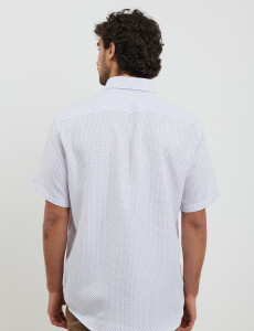 012542 CAMISA HARRINGTON LABEL Blanco/azul Osc