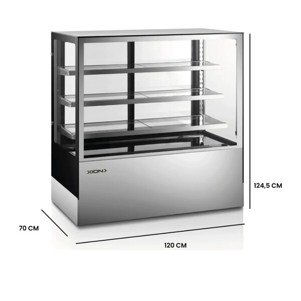 Vitrina Exhibidora Comercial Xion 120x70x125 520lt Led VITRINA COMERCIAL XION XI-HV520